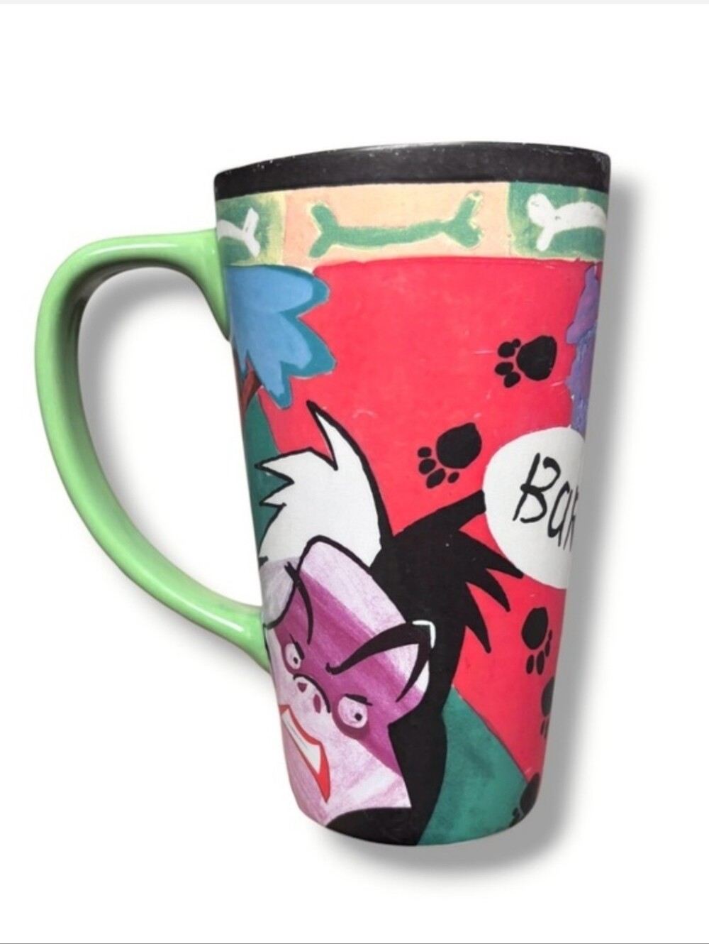 DISNEY STORE Exclusive 101 Dalmatians Cruella De Vil Art Mug Oversized VINTAGE